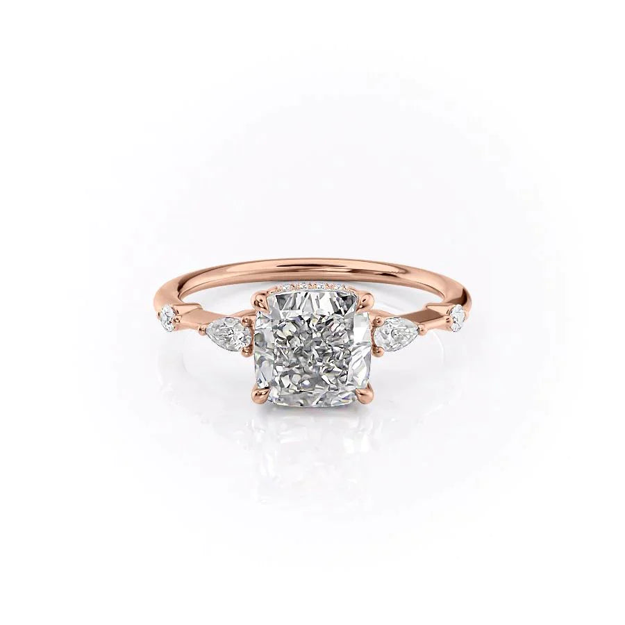 The Naomi Set With A 2 Carat Cushion Lab Diamond