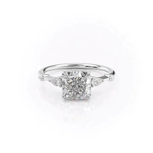 The Naomi Set With A 1 Carat Cushion Moissanite