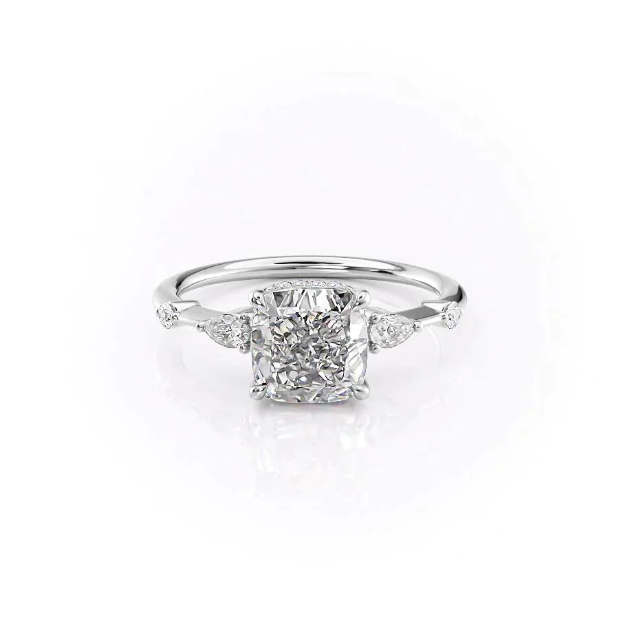 The Naomi Set With A 3 Carat Cushion Lab Diamond