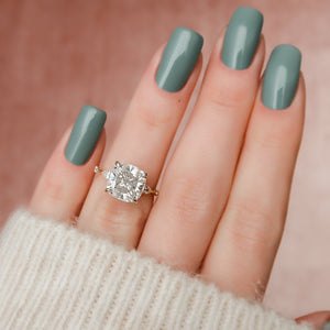 The Naomi Set With A Cushion Lab Diamond