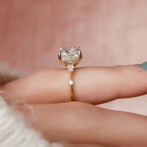 The Naomi Set With A Cushion Lab Diamond
