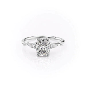 The Naomi Set With A 2 Carat Elongated Cushion Lab Diamond