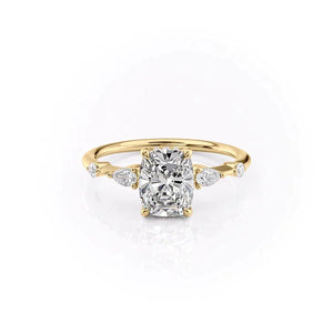 The Naomi Set With A 1 Carat Elongated Cushion Lab Diamond