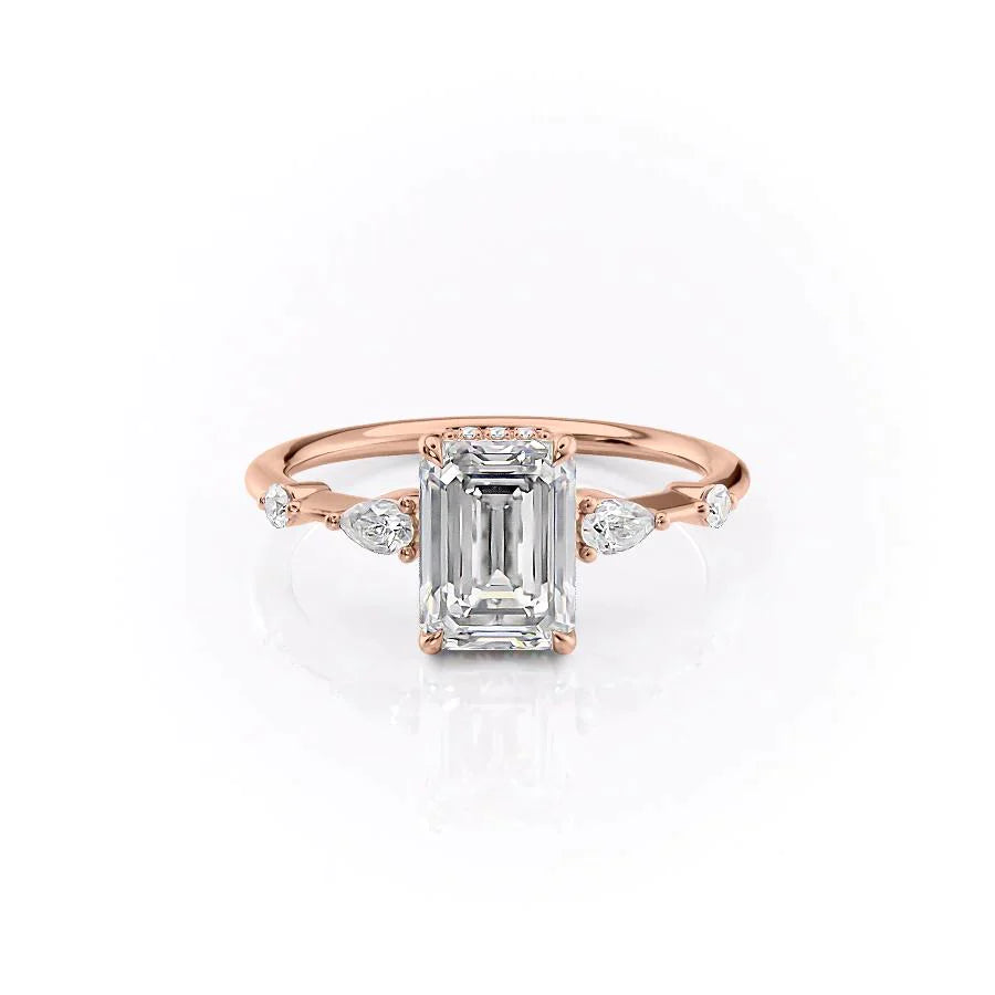 The Naomi Set With A 2.5 Carat Emerald Lab Diamond