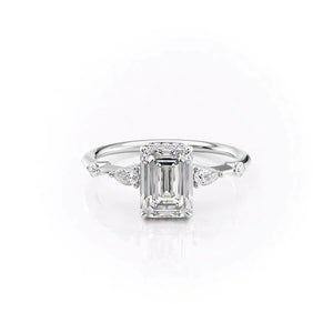 The Naomi Set With A 1.5 Carat Emerald Lab Diamond