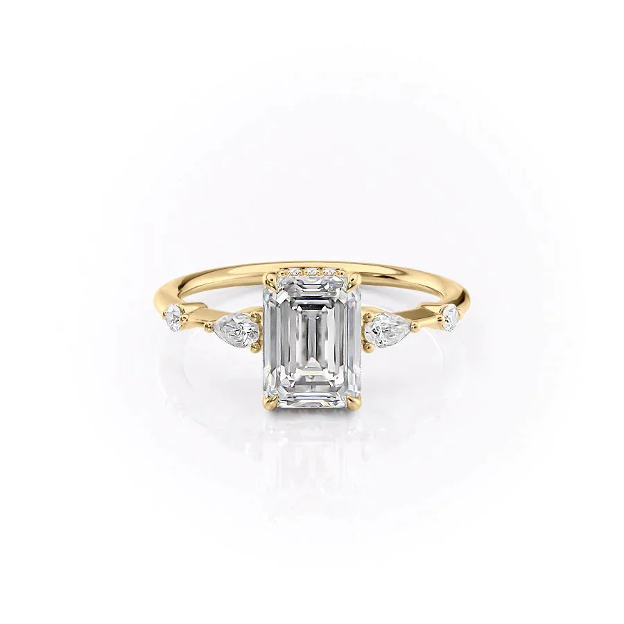 The Naomi Set With A 1 Carat Emerald Lab Diamond