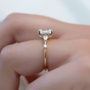 The Naomi Set With A 3 Carat Emerald Lab Diamond