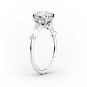 The Naomi Set With A 3 Carat Marquise Lab Diamond