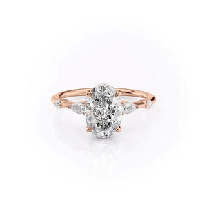The Naomi Set With A 4.5 Carat Oval Moissanite