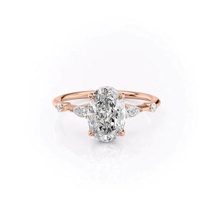 The Naomi Set With A 1.5 Carat Oval Lab Diamond