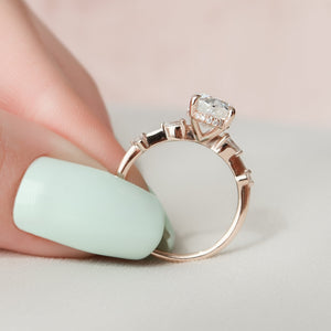 The Naomi Set With A 2 Carat Oval Lab Diamond