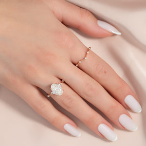 The Naomi Set With A 2 Carat Oval Lab Diamond