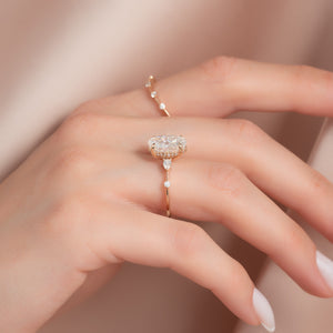The Naomi Set With A 2 Carat Oval Lab Diamond
