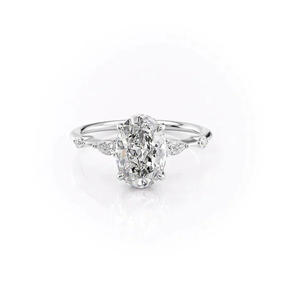 The Naomi Set With A 2 Carat Oval Moissanite