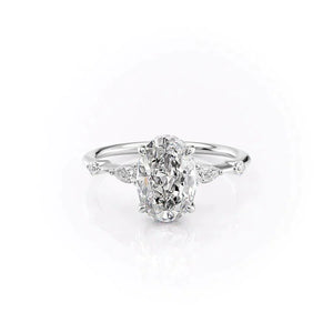 The Naomi Set With A 2 Carat Oval Moissanite