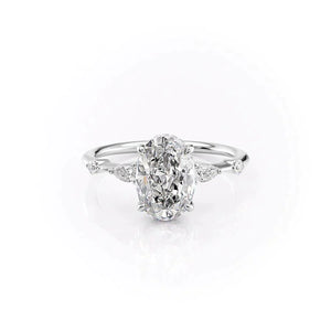The Naomi Set With A 3 Carat Oval Lab Diamond