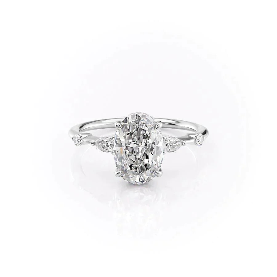 The Naomi Set With A 1 Carat Oval Lab Diamond
