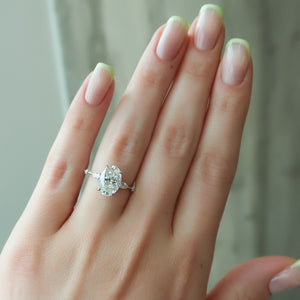 The Naomi Set With A 3 Carat Oval Lab Diamond