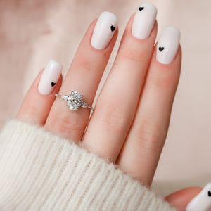 The Naomi Set With A 3 Carat Oval Lab Diamond