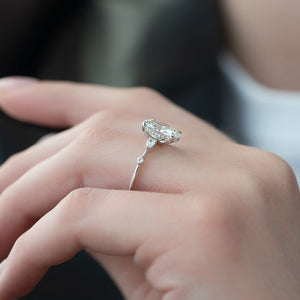 The Naomi Set With A 3 Carat Oval Lab Diamond