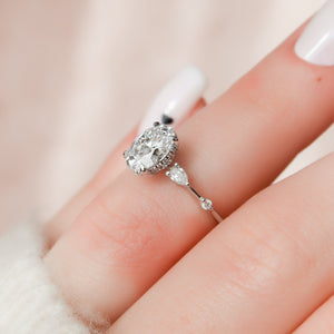 The Naomi Set With A 3 Carat Oval Lab Diamond