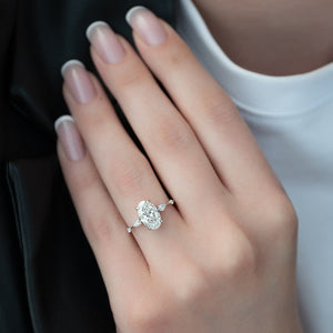 The Naomi Set With A 3 Carat Oval Lab Diamond