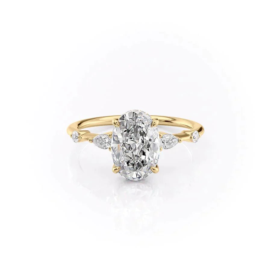 The Naomi Set With A 4.5 Carat Oval Moissanite