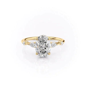 The Naomi Set With A 2 Carat Oval Moissanite