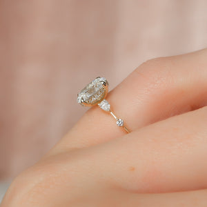 The Naomi Set With A 2 Carat Oval Lab Diamond