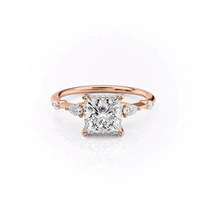 The Naomi Set With A 2.5 Carat Princess Moissanite