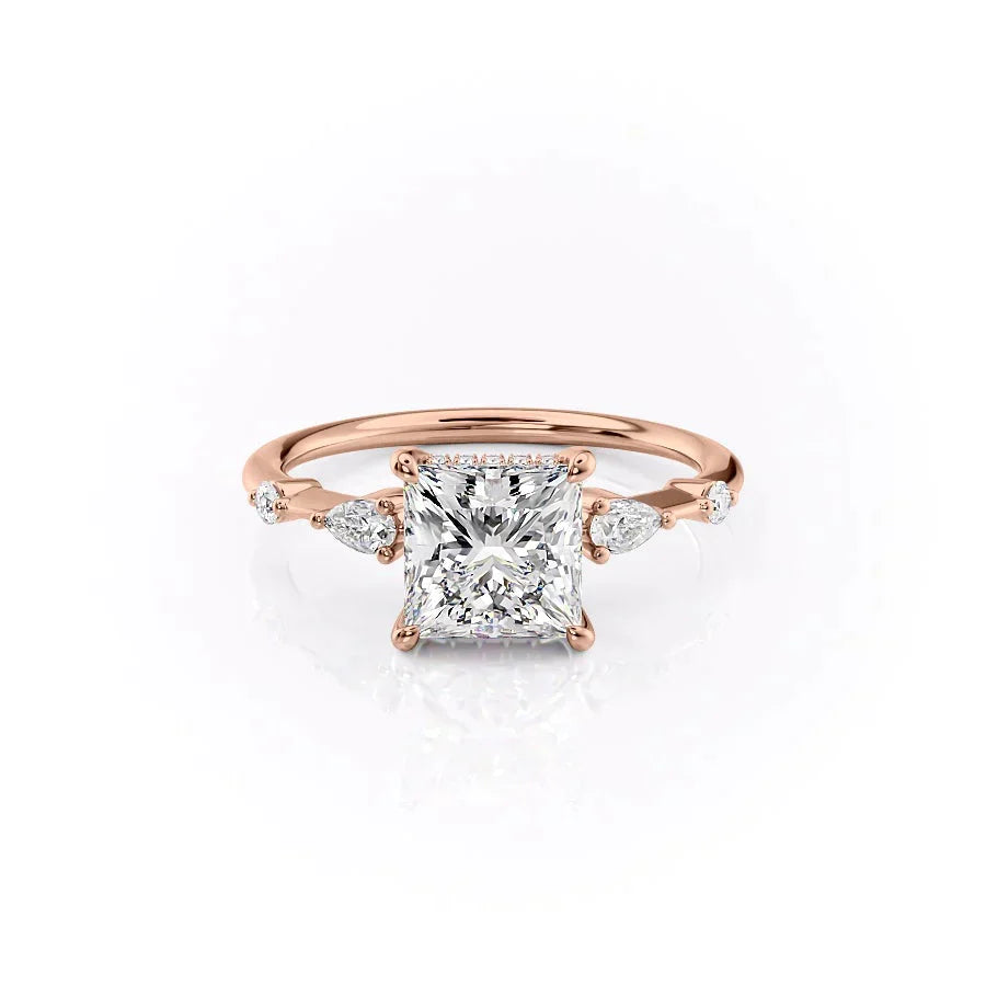 The Naomi Set With A 4.5 Carat Princess Moissanite