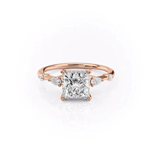 The Naomi Set With A 3 Carat Princess Lab Diamond