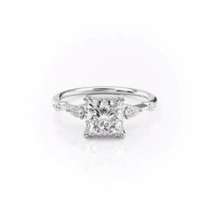 The Naomi Set With A 2.5 Carat Princess Lab Diamond
