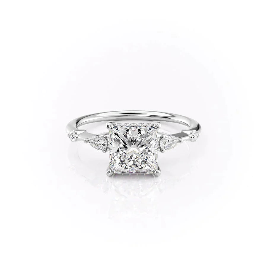 The Naomi Set With A 1 Carat Princess Lab Diamond