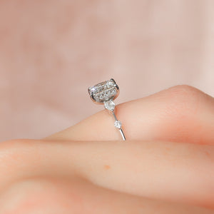The Naomi Set With A 1 Carat Princess Lab Diamond