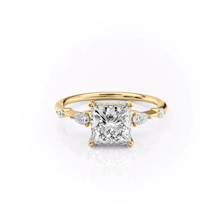 The Naomi Set With A 5 Carat Princess Moissanite