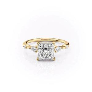 The Naomi Set With A 3.5 Carat Princess Moissanite
