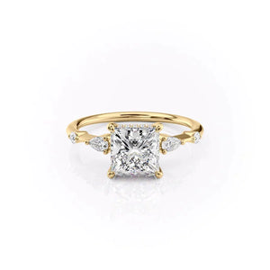 The Naomi Set With A 2 Carat Princess Lab Diamond