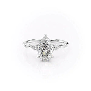 The Naomi Set With A 4 Carat Pear Moissanite