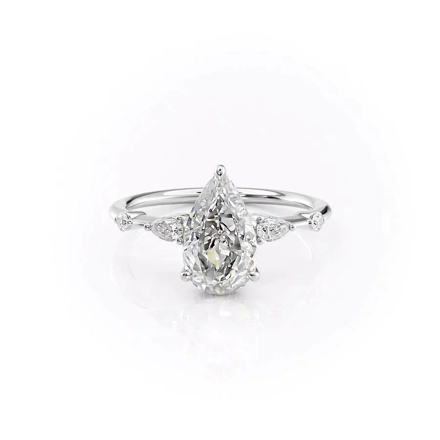 The Naomi Set With A 5 Carat Pear Moissanite