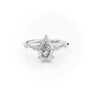 The Naomi Set With A 1.5 Carat Pear Lab Diamond