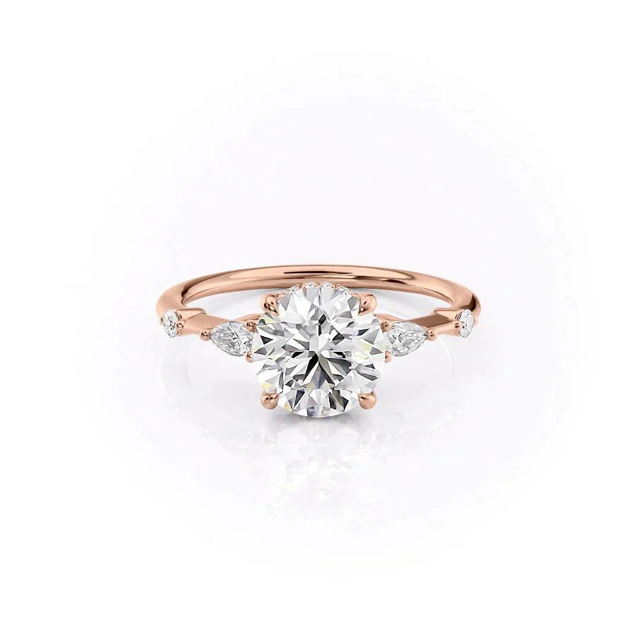 The Naomi Set With A 2 Carat Round Lab Diamond