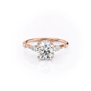 The Naomi Set With A 1.5 Carat Round Moissanite