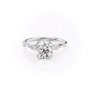 The Naomi Set With A 3.5 Carat Round Moissanite