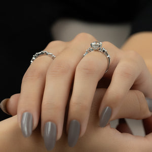 The Naomi Set With A Round Lab Diamond