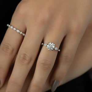 The Naomi Set With A 2 Carat Round Lab Diamond