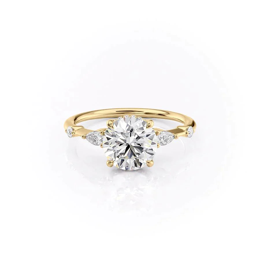 The Naomi Set With A 1.5 Carat Round Lab Diamond