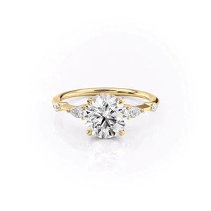 The Naomi Set With A 2.5 Carat Round Lab Diamond