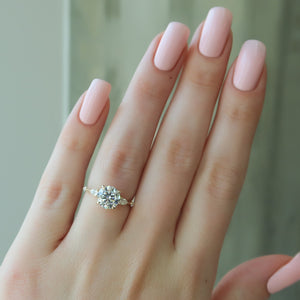 The Naomi Set With A 2 Carat Round Lab Diamond