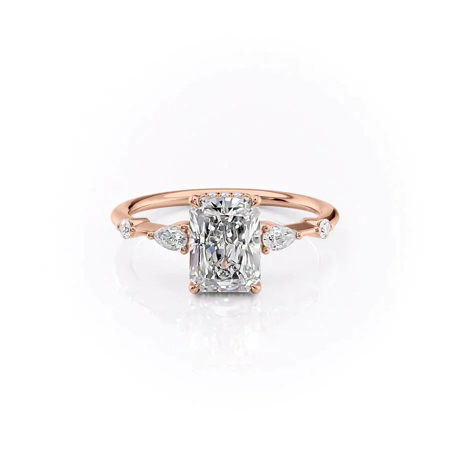 The Naomi Set With A 5 Carat Radiant Moissanite